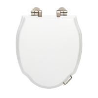 Devon Westminster Сиденье для унитаза из мдф, цвет: белый лакированный/петли никель блест. (микролифт)