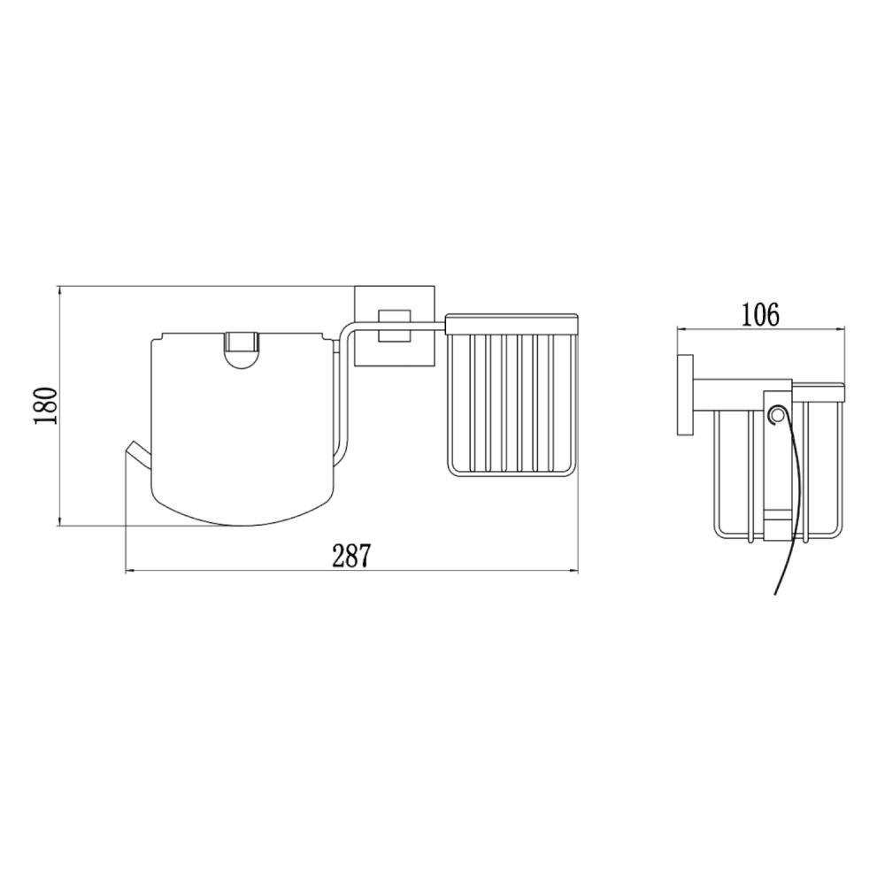 Держатель для туалетной бумаги и освежителя Savol S-L06551Q, графит, артикул S-L06551Q