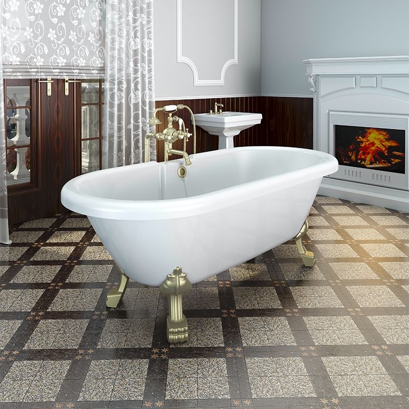 Акриловая ванна Radomir Леоннеса 1 175х80 1-01-4-0-1-138 Белая с ножками бронза