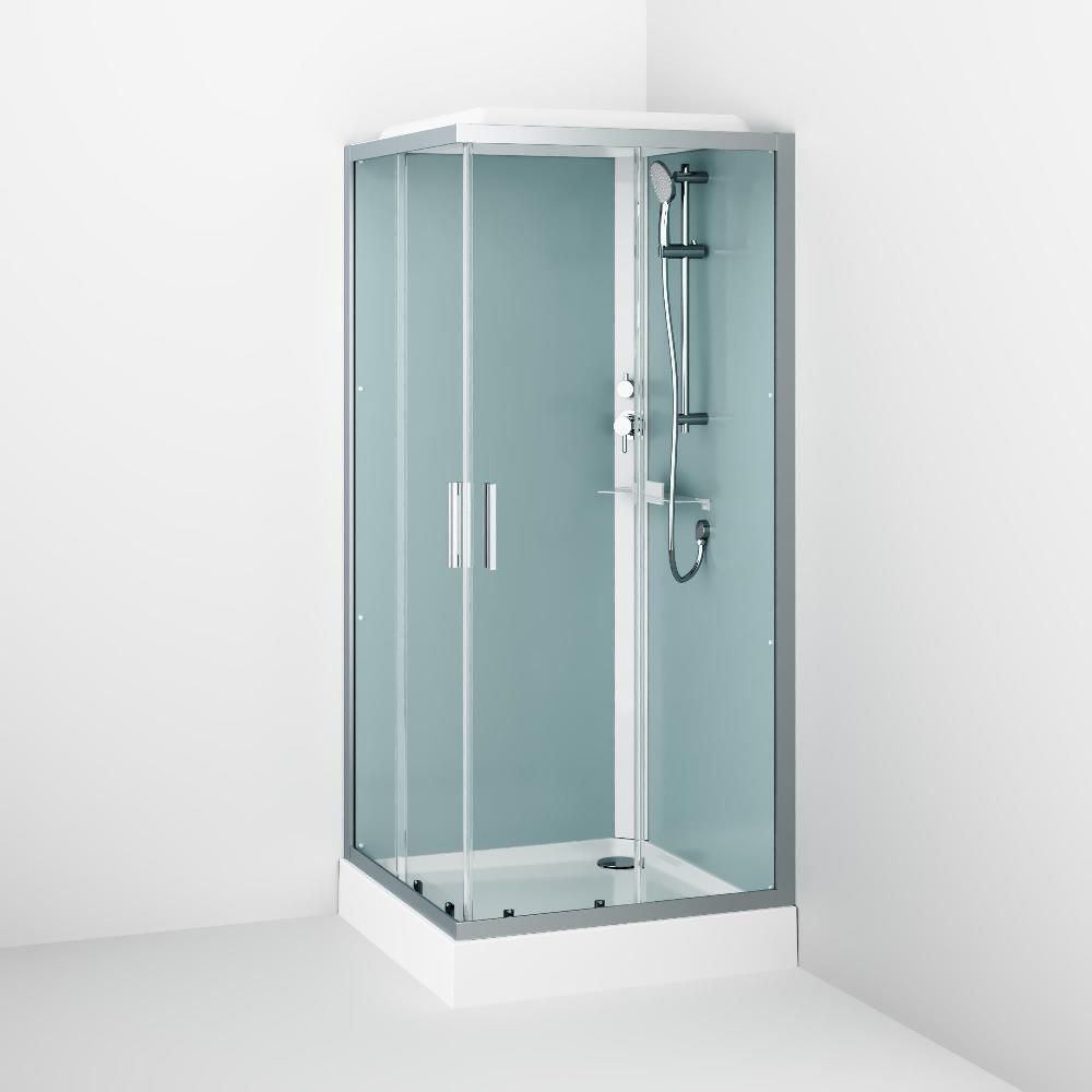 W90C-403-090MT Gem Square кабина душевая 90x90, профиль матовый хром, стекло прозрачное W90C-403-090MT Gem Square кабина душевая 90x90, профиль матовый хром, стекло прозрачное