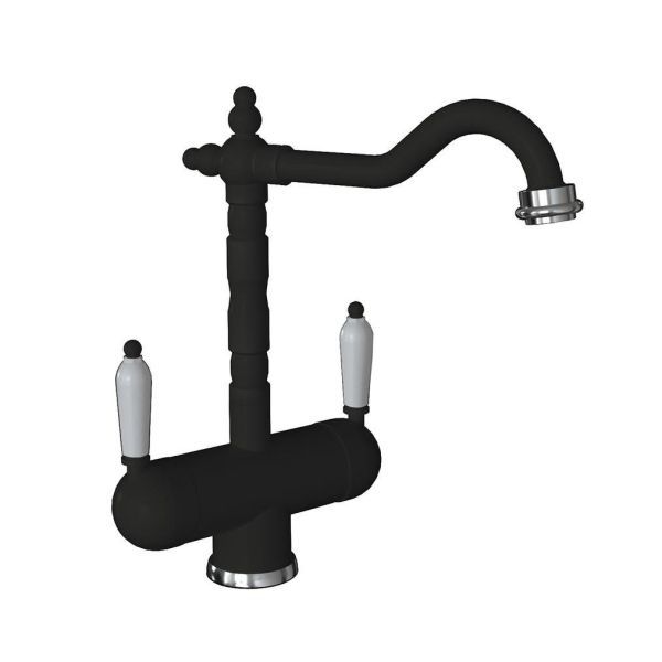 Смеситель для кухни с подключением фильтра Florentina АРИЯ 333.21H.2113.302, антрацит