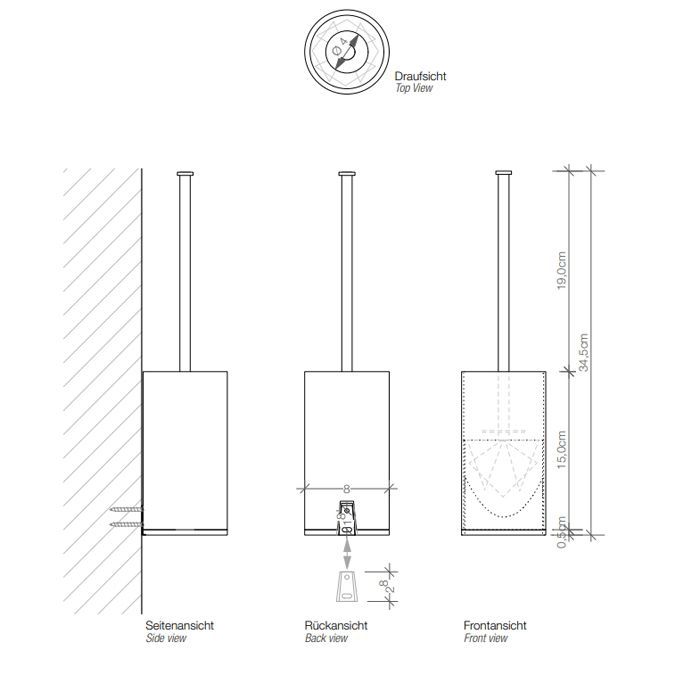 Decor Walther DW 86 Туалетный ершик, подвесной, цвет: хром ЗАКАЗ ПО ЗАПРОСУ