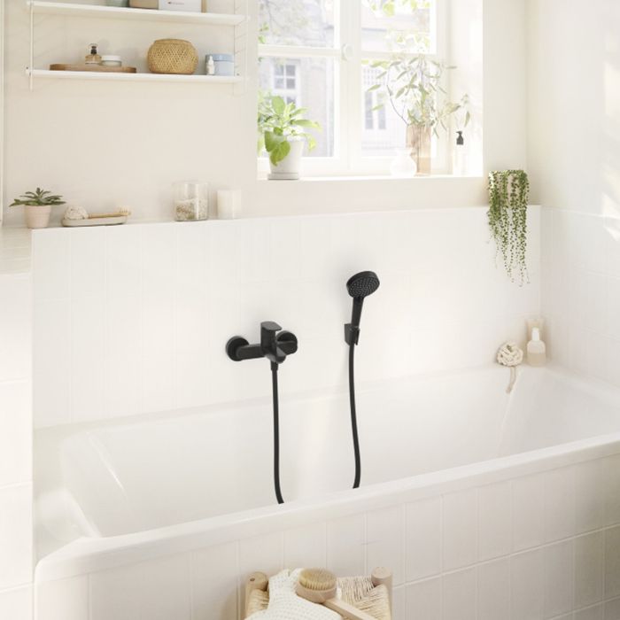 Смеситель для ванны и душа, Hansgrohe, Rebris S, тип открывания воды-однорычажный, тип регулирования воды-керамический картридж, монтаж-настенный, отверстия для монтажа-2, вынос излива, мм-173, регулируемое ограничение температуры, дивертер с переключател Смеситель для ванны и душа, Hansgrohe, Rebris S, тип открывания воды-однорычажный, тип регулирования воды-керамический картридж, монтаж-настенный, отверстия для монтажа-2, вынос излива, мм-173, регулируемое ограничение температуры, дивертер с переключател