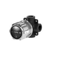 Stella Timeaster Встраиваемый переключатель для душа 0/153 на 2 выхода, круглая ручка d=65мм, цвет: хром, ручка черная