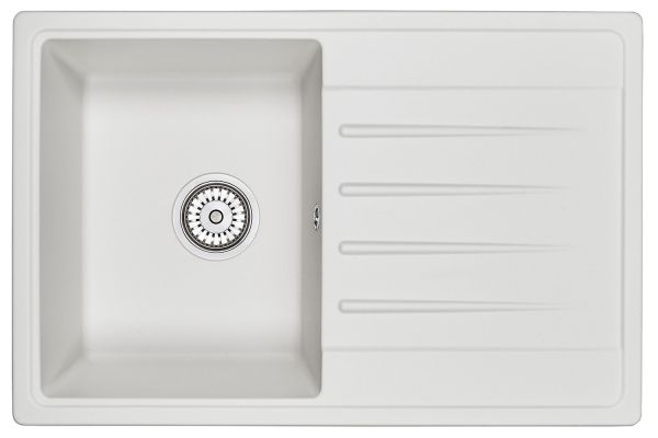 Кухонная мойка GRANULA Standart (7602, БЕЛЫЙ)
