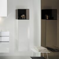 Burgbad Yumo Шкаф подвесной полувысокий 350х320х1280 мм, 1 откр ящик из стекла, 1 дверь левая, 2 ст полки, цвет белый Burgbad Yumo Шкаф подвесной полувысокий 350х320х1280 мм, 1 откр ящик из стекла, 1 дверь левая, 2 ст полки, цвет белый