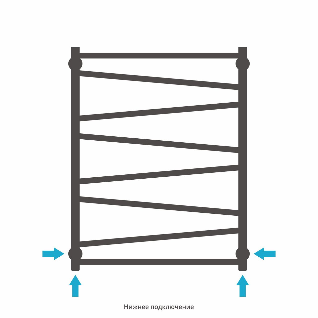 Полотенцесушитель водяной Сирокко 800х600 (Матовая шампань)
