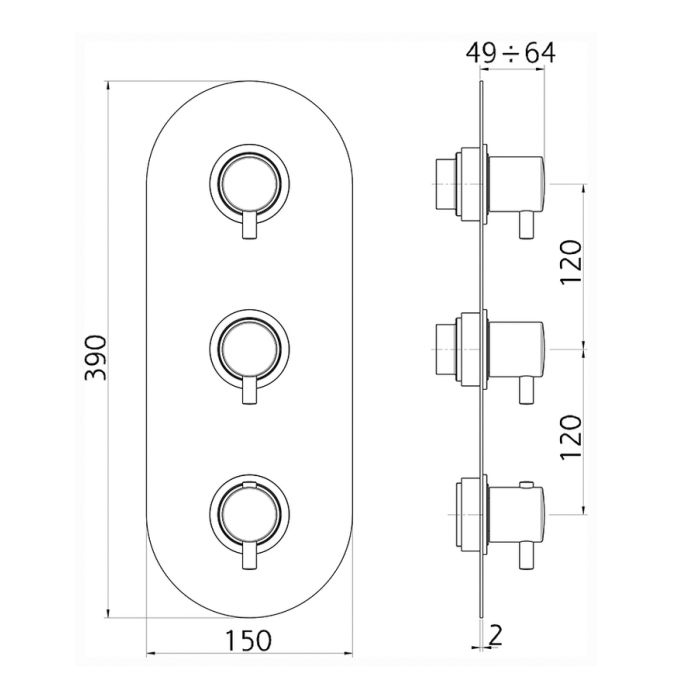 CISAL Nuova Less Внешняя часть встраиваемого термостат.смесителя с перекл. на 2 положения, без встраив части ZA01V200, цвет Nichel Spazzolato, артикул LN01V2002F
