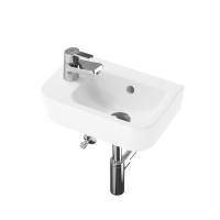 Комплект 5 в 1 Lavinia Boho One 21510460, подвесная фарфоровая раковина 37 см, смеситель, латунный сифон, донный клапан quick-clac, угловые вентили 2 шт.