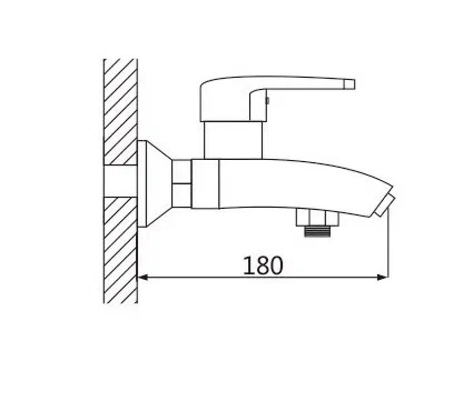 Смеситель для ванны Shevanik S5002, хром