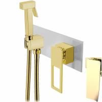 Гигиеническая лейка Q со смесителем  CHROME GOLD_Комплект