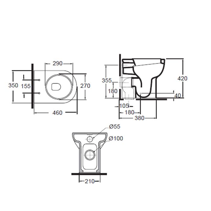AZZURRA NUVOLA Mini Сиденье для унитаза soft close, цвет белый/хром