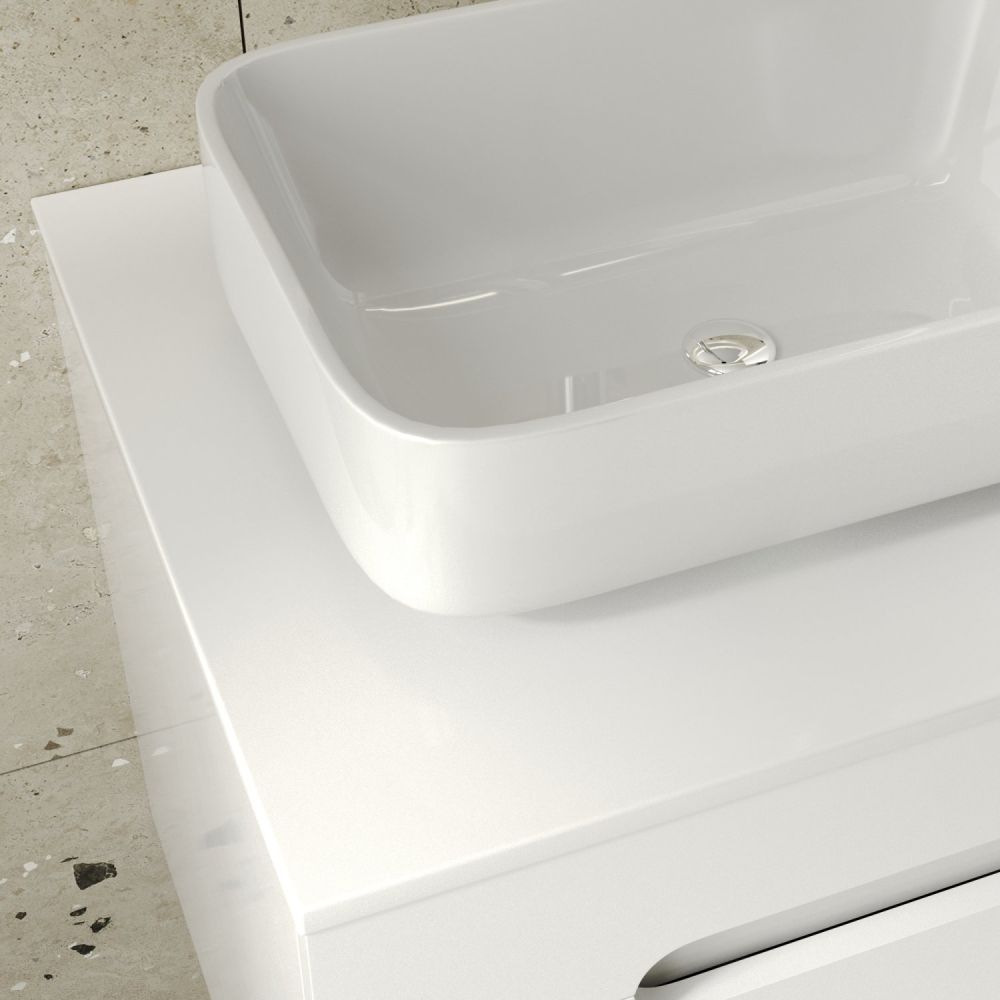 Тумба VIANT "Марсель" 2 ящика со столешницей L57 подвесная 502х574х516 (VMAR57N-T2YP), артикул VMAR57N-T2YP