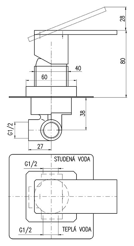 Смеситель для душа Rav Slezak Royal Royal1083Z
