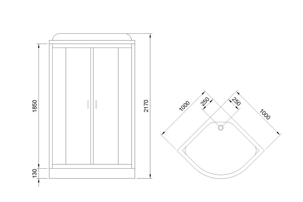 Душевая кабина Royal Bath  RB 100HK7-WC (белое/матовое), артикул RB100HK7-WC