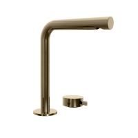 Fantini AF/21 Смеситель для раковины, 2 отв., без донного клапана, излив 190мм, цвет: Matt British Gold PVD