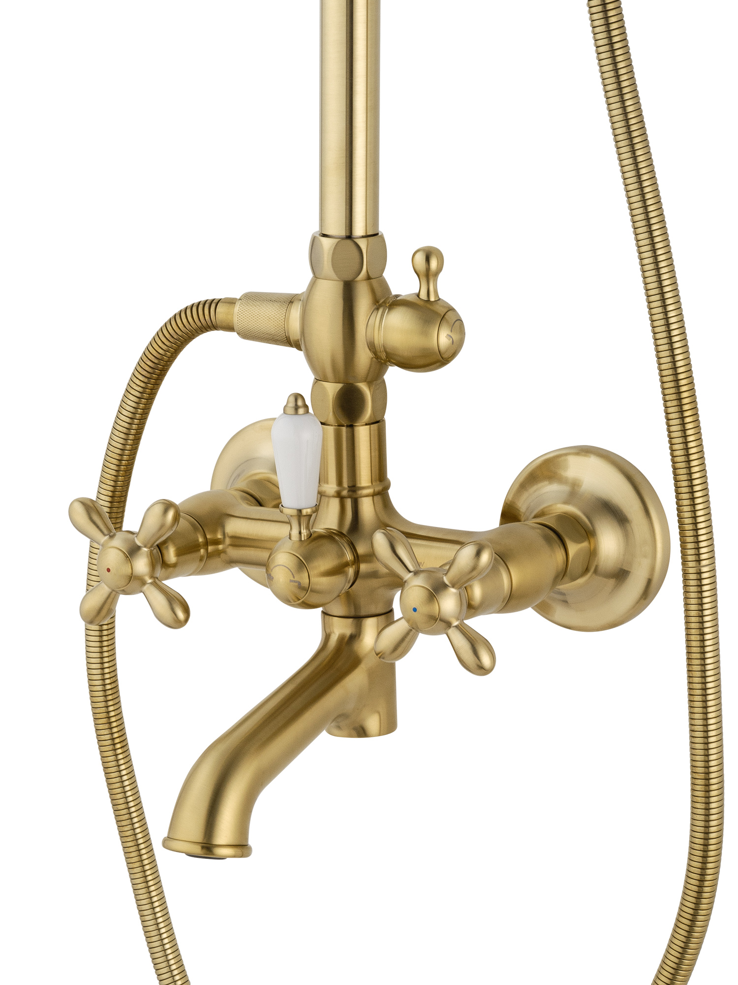 Душевая система WONZON & WOGHAND RETRO, Брашированное золото (WW-88739020-BG)