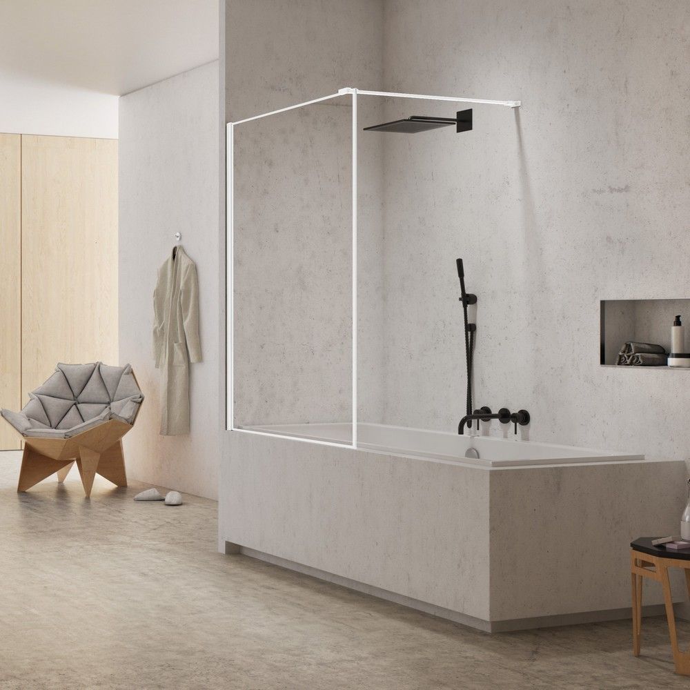 Шторка для ванны NEW TRENDY NEW MODUS WHITE 90 см EXK-2351-WP (белый)