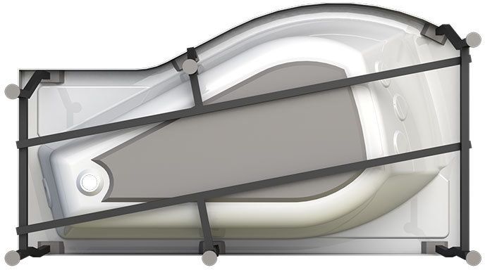 Акриловая ванна Radomir Vannesa Миранда 168x95 R 2-01-0-2-1-209 Белая без гидромассажа