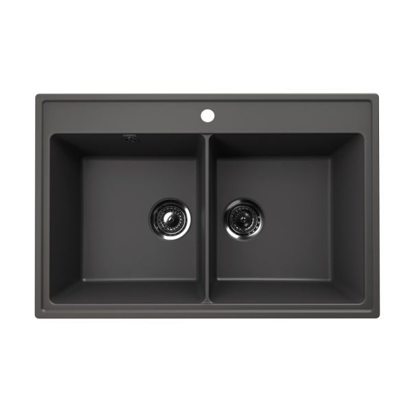 Кухонная мойка Ulgran Quartz Ruma 780-09, мокрый асфальт