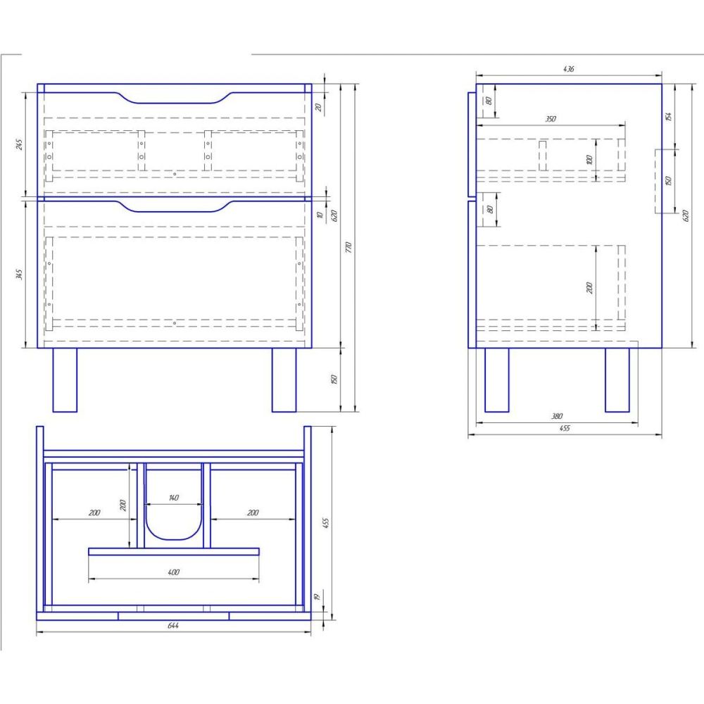 Тумба с раковиной подвесная/напольная Dreja Q Plus 70 см, белый, артикул 99-0005-com