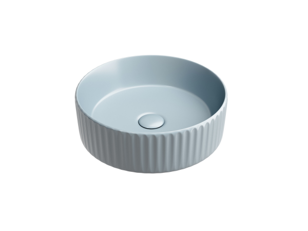 Умывальник чаша накладная круглая (цвет Серо-Голубой Матовый) Элемент (Element) 360x360x115мм