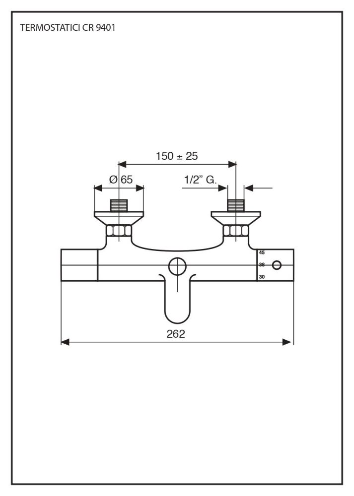 Термостат Lyra  для ванны, хром