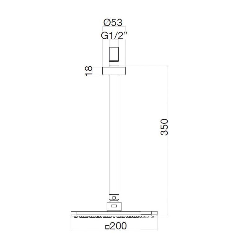 Верхний душ Webert AC0942794, матовое золото