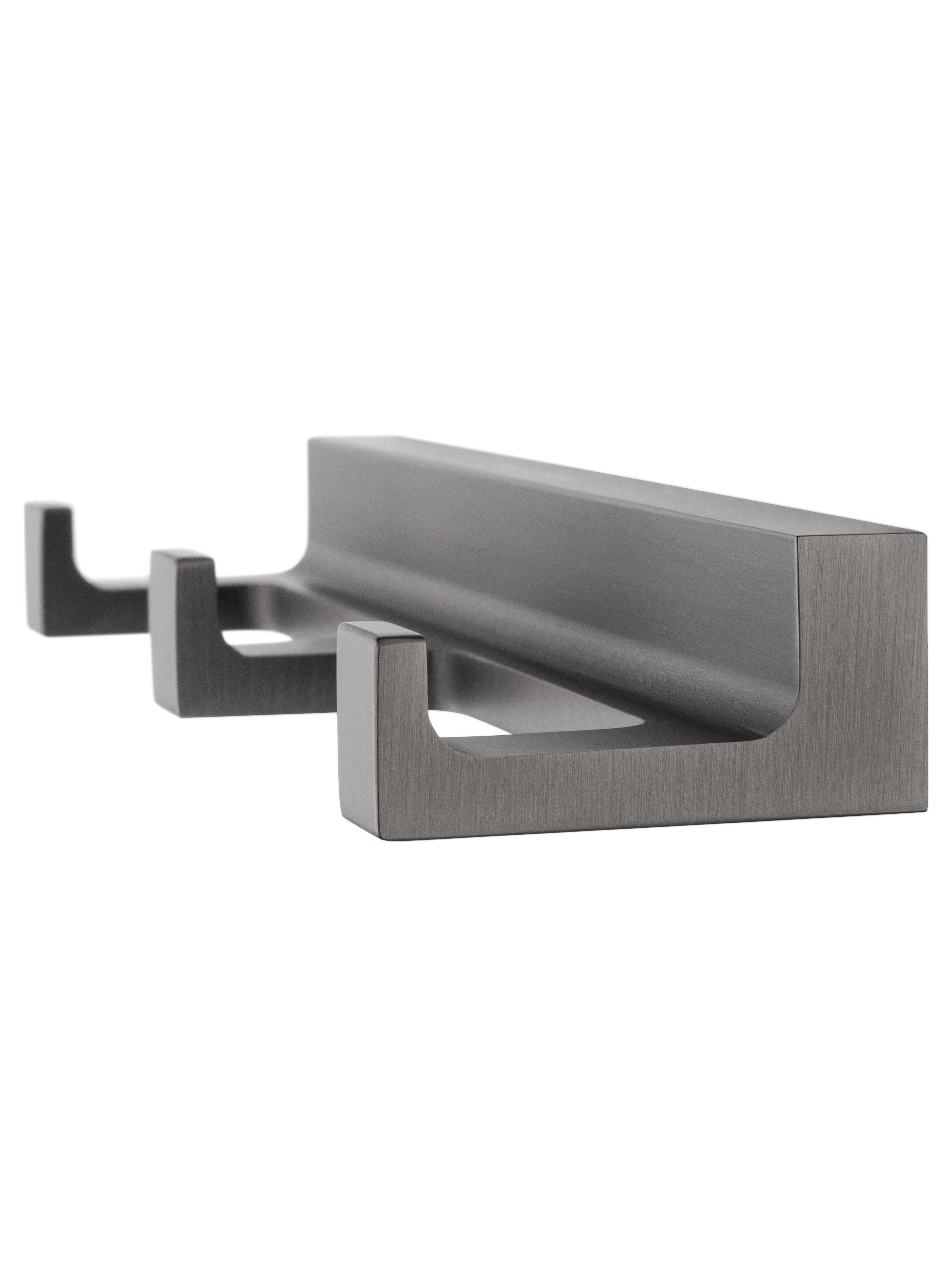 Вешалка с 3 крючками для ванной WONZON & WOGHAND ECLIPSE, Темный графит (WW-9135-GM), артикул WW-9135-GM