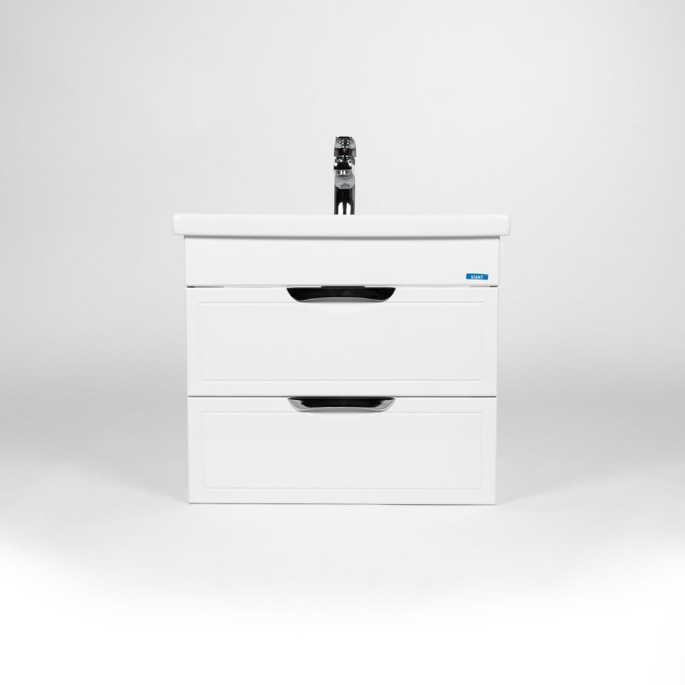 Тумба VIANT "Лима" 2 ящика подвесная 430х560х500 под раковину .S-UM-COM60/1-w (COMO 60) (VLIM60CO-T2YP), артикул VLIM60CO-T2YP