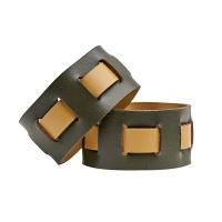 ADJ Кольцо для салфеток Bottega, D5 см., цвет: оливковый/горчичный