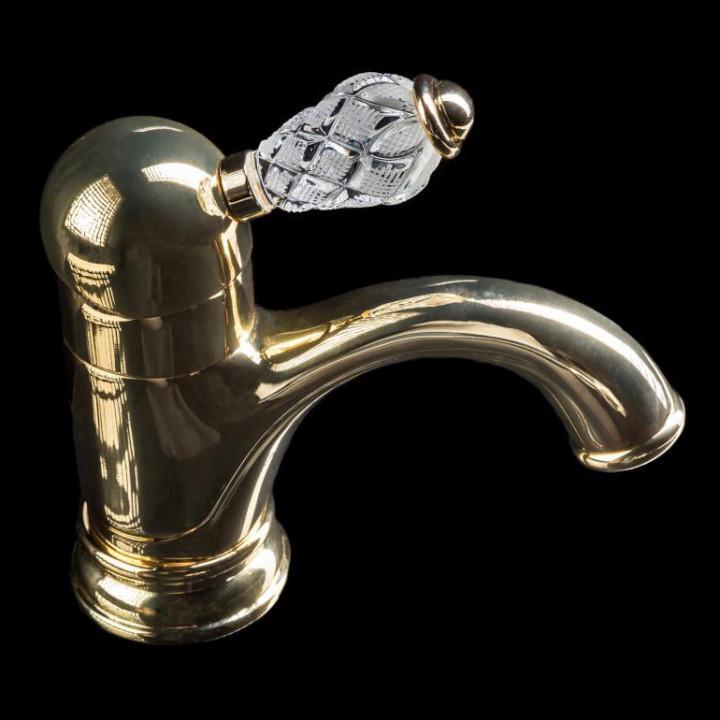 Смеситель для умывальника CRYSTAL золото Opadiris Смеситель для умывальника CRYSTAL золото Opadiris