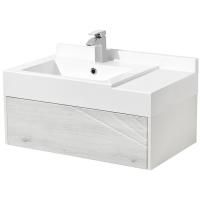 Тумба под раковину Акватон Сакура 80 1A236401SKW80 подвесная Ольха наварра Белый глянец