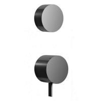 Fantini AF/21 Смеситель для душа, встраиваемый, на 2 источника, (наружняя часть), цвет: Matt Gun Metal PVD