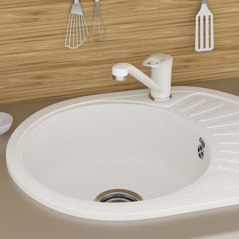 Смеситель для кухни Ulgran U-004-341, ультра-белый, артикул U-004-341