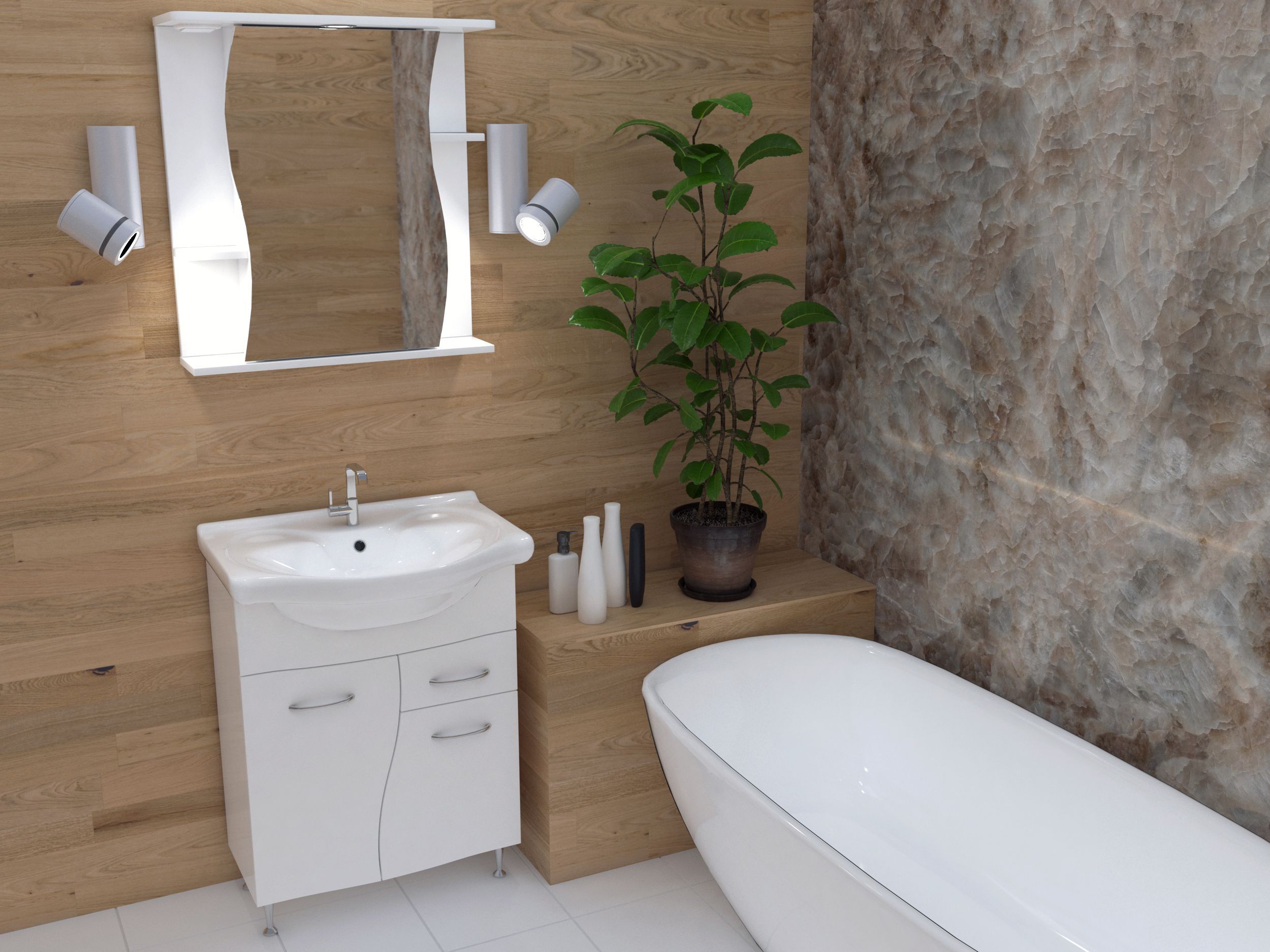 Зеркало-шкаф "Верея 55/С", правое