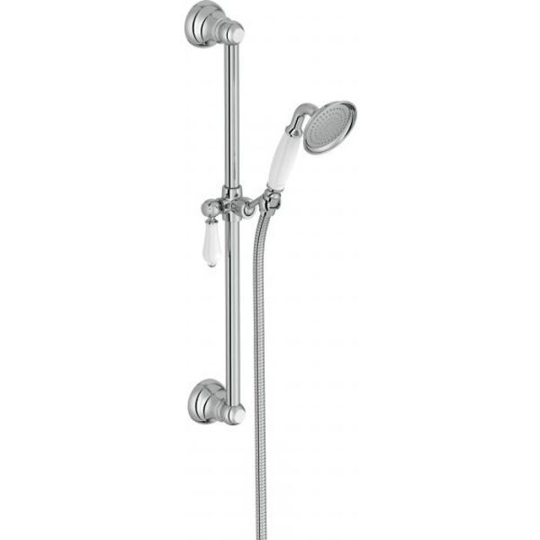 E24364-CP LOUISE Стойка для ручного душа + ручной душ со шлангом, хром