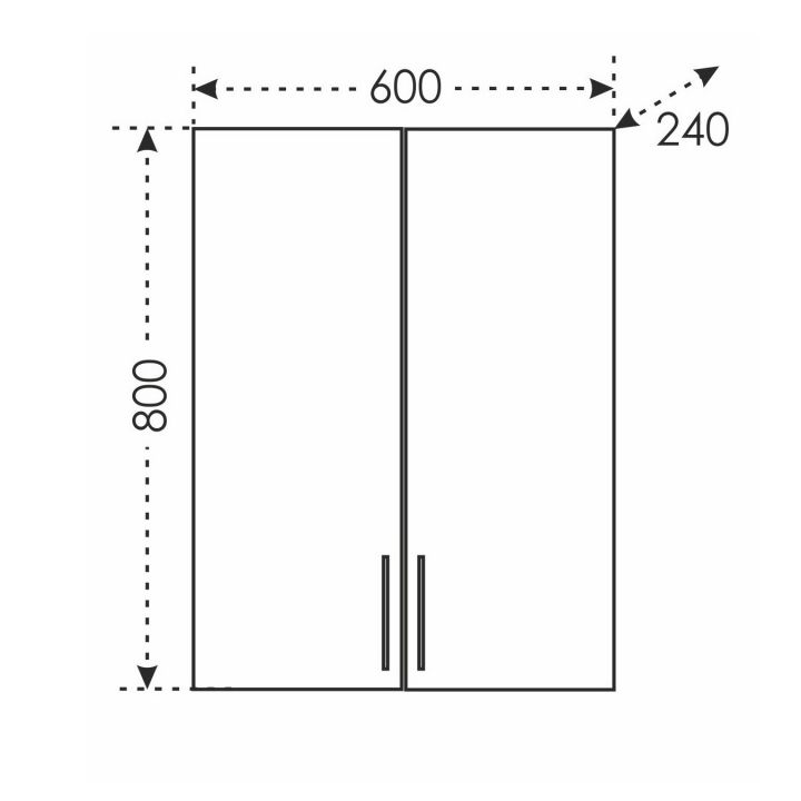 Шкаф подвесной "Дублин 600*800" над стиральной машиной