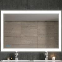 Зеркало Бриклаер Вега 125 на взмах руки с подсветкой и часами