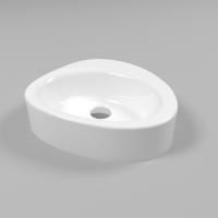 Умывальник WHITECROSS Moonstone B 40x35 (белый глянец) иск. камень