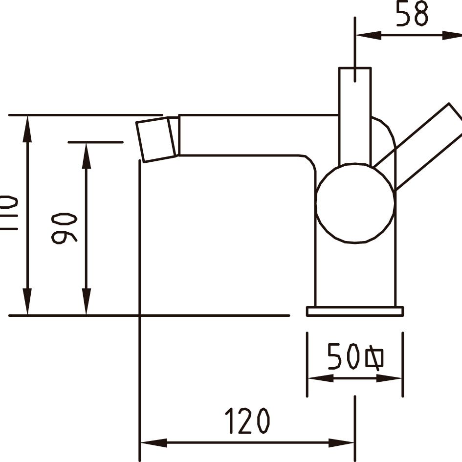 BIMINI Смеситель для биде, ec2, хром BIMINI Смеситель для биде, ec2, хром