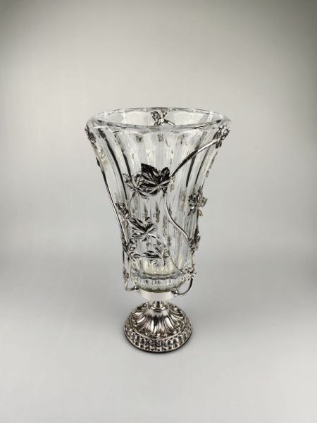 CTF, ваза, Ø23x42 см, цвет серебро