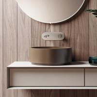 Kerasan  Oke Раковина накладная круглая 40хH15 см, без отв под смеситель, цвет: bruno matte