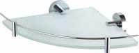 Стеклянная полка для ванной угловая WONZON & WOGHAND EASY, Хром (WW-8117)