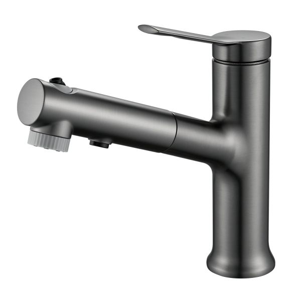 Смеситель для раковины многофункциональный Raffine F281T, оружейная сталь