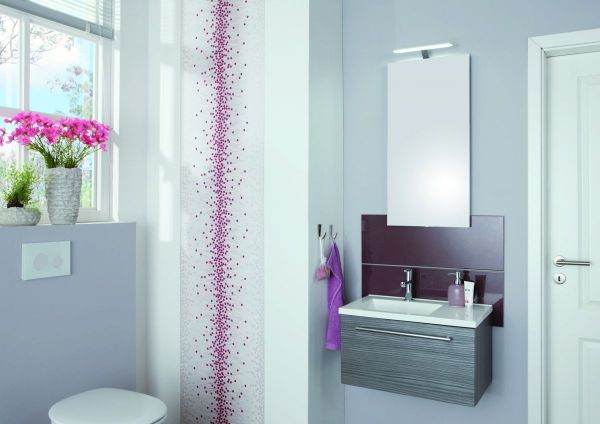 Комплект мебели Puris For Guests с раковиной из минерального литья, 600 мм, цвет белый высокоглянцевый