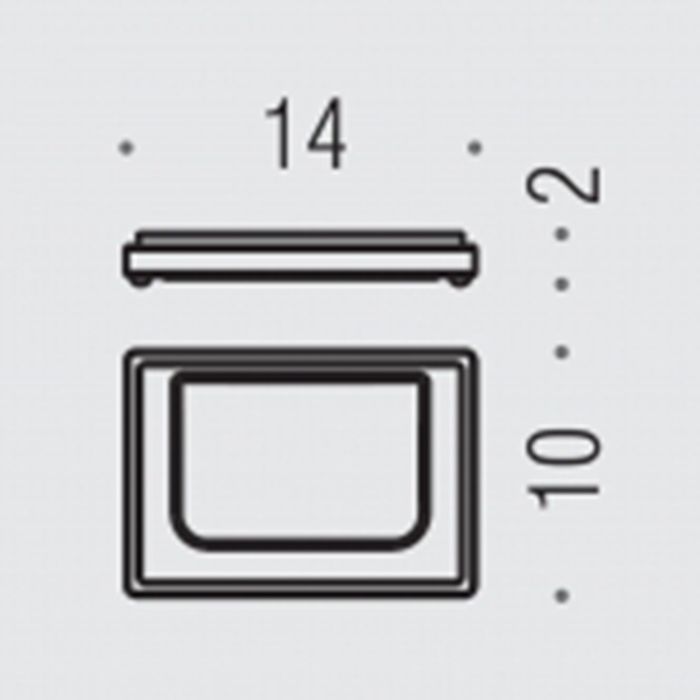 Colombo Look Мыльница настольная, цвет: чёрный матовый/матовое стекло Colombo Look Мыльница настольная, цвет: чёрный матовый/матовое стекло