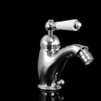 Devon  Dandy Смеситель для биде  на 1 отв., ручка белая, цвет: хром