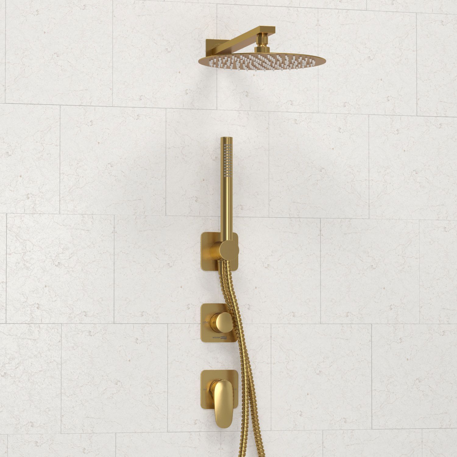 A3651.282.180.259.285.194.286  Встраиваемый комплект для душа с верхней душевой насадкой и лейкой