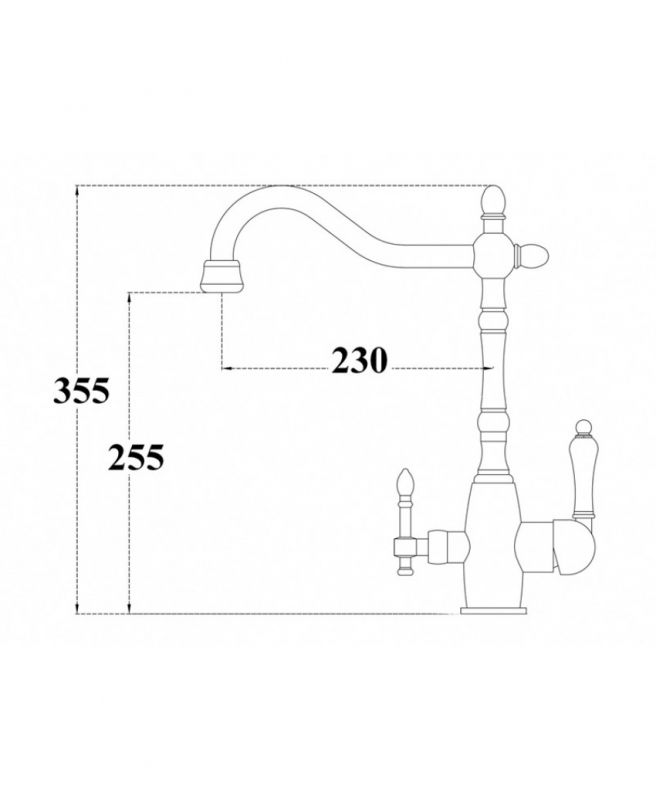 Смеситель для кухни ZorG Sanitary ZR 312-33 YF BLACK BRONZE Черный Бронза